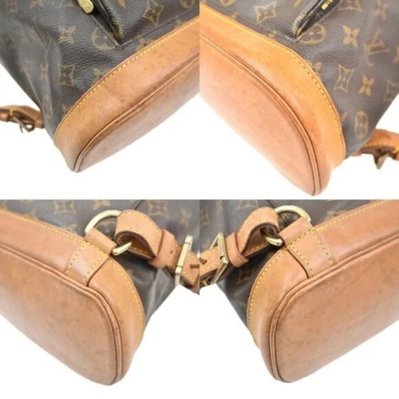 LOUIS VUITTON Montsouris MM Backpack Bag Monogram Leather Brown M51136 72CA328 main image 11